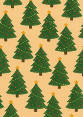 Festive trees pattern mobile wallpaper.