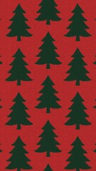 Obraz premium Festive evergreen pattern mobile wallpaper