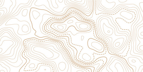 Abstract Topographic Pattern contour line map. Luxury gold abstract line art on transparent background image. .The concept of a conditional geography scheme and the terrain path. Design materials. 