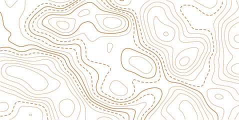 Abstract topo contour map on white background, Topographic map Topographic contour lines map seamless pattern.  Design materials. Print image, Abstract bacground.