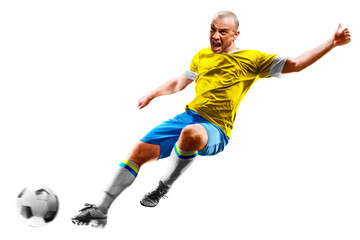 Soccer championship. Sports concept. Professional soccer player in action. Soccer. Image on a...