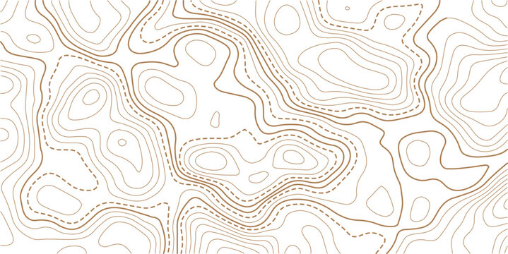 Abstract topo contour map on white background, Topographic map Topographic contour lines map seamless pattern.  Design materials. Print image, Abstract bacground.