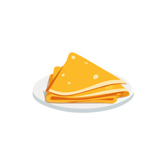 Crepes Suzette — flat 2D vector artwork created in a clean, modern, and minimal style on white background.