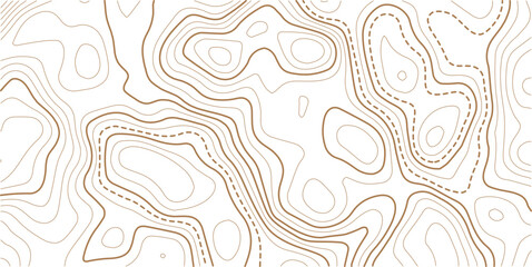 Abstract topo contour map on white background, Topo with elevation. The concept of a conditional geography scheme and contour line map image.Vintage outdoors style wallpaper. 