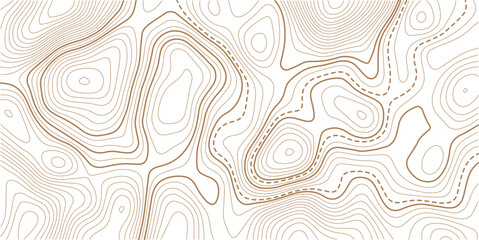 Golden line art background vector. Mountain topographic terrain map background with gold lines texture.topo map technology modern design white background. Vector Illustration. 