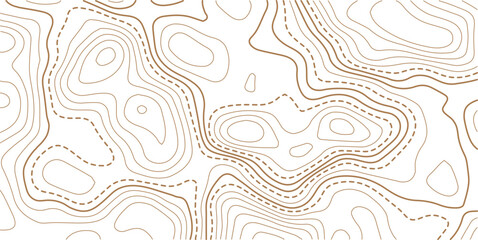 Golden line art background vector. Mountain topographic terrain map background with gold lines texture.Geographic mountain relief diagram line wave carve pattern.