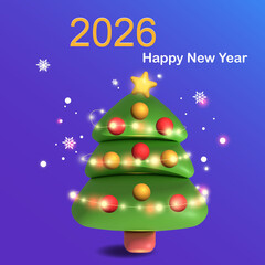 christmas card with christmas tree 2026