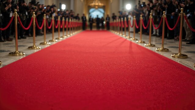 Red carpet event from 2002 with velvet ropes and audience, typical of formal or celebrity occasions.