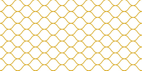 Golden Waves, Grid Seamless Geometric Pattern in oriental traditional style. Linear Modern Minimalist repeating Background. Endless surface texture for wallpaper, wrapping paper, textile, fabric