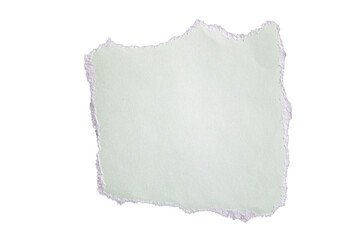 Torn light green paper on transparent background PNG