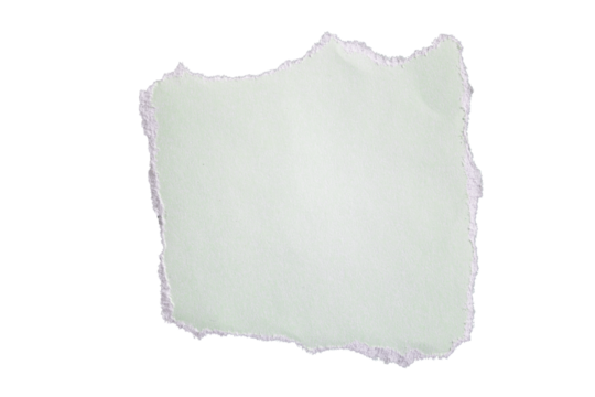 Torn light green paper on transparent background PNG