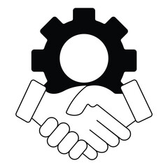 Artificial Intelligence Driven Digital Business Vector Icon