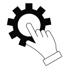 Automation and Artificial Intelligence Vector Icon Design