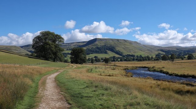 Addleborough s landscape above Askrigg fields