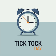 Alarm Clock Illustration for Tick Tock Day Celebration.