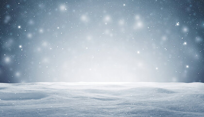 Snowy Backdrop for Festive Winter Scenes A Serene Ambiance with Gentle Snowfall and Subtle Blue Tones, Perfect for Holiday Cards, Winter Promotions & Backgrounds