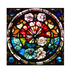 Rose stained glass window