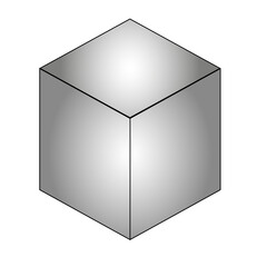 Shaded Cube Illustration – Vector Graphic for Structure and Volume Concepts
