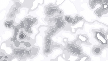 Abstract topographic map of grey and white contours. Abstract full frame topography background in black and white.
