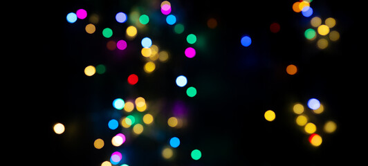 Blurred of Christmas light bokeh for backdrop design   Abstract blur background