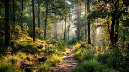 Obraz premium morning in the woods