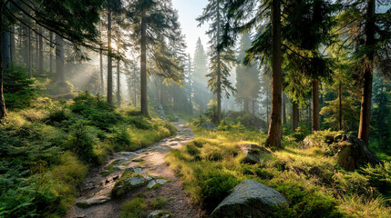 Fototapeta premium morning in the woods