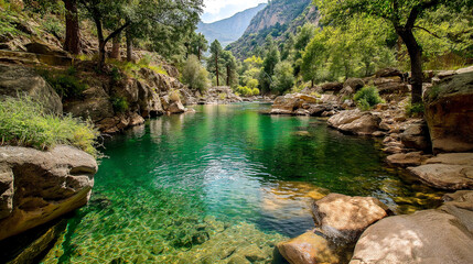 mountain river in the forest