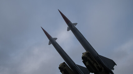 preparing for potential aerial conflict, strategic military assets poised for rapid engagement in...