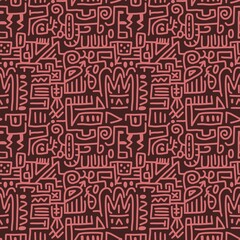 Ethnic abstract ikat art. Seamless pattern in tribal, folk embroidery, and Mexican style TRADITIONAL INDIAN .