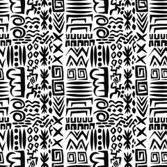 Ethnic abstract ikat art. Seamless pattern in tribal, folk embroidery, and Mexican style TRADITIONAL INDIAN .