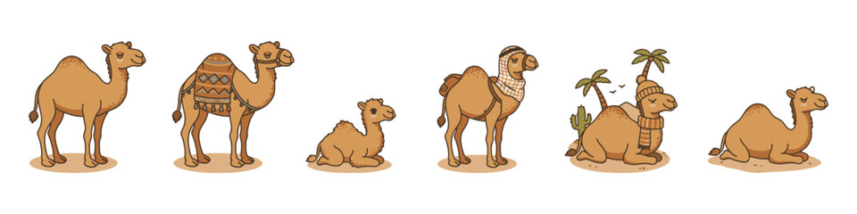 Cartoon camel set