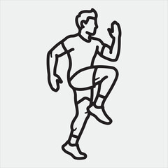 Physical exercise vector line art design