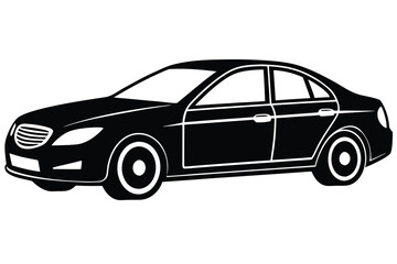 sedan vector icon silhouette