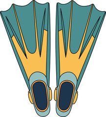 Pair of Swimming Fins for Water Sports