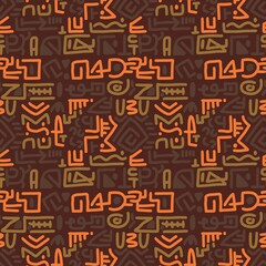 Ethnic abstract ikat art. Seamless pattern in tribal, folk embroidery, and Mexican style TRADITIONAL INDIAN .