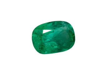 A radiant emerald gemstone with an oval shape, featuring a lush green color and sparkling facets. Perfect for sophisticated jewelry with vivid clarity.
