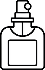 Fragrance Spray Bottle Line Drawing for Product Label Design