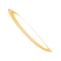 Orange diagonal circular ring with transparent background
