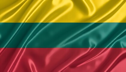 Fototapeta premium waving national flag of Lithuania