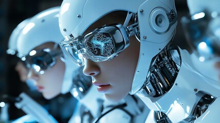 Futuristic Robotics and Artificial Intelligence: Exploring Advanced Cybernetic Beings and High-Tech Drones in Sci-Fi Aesthetics