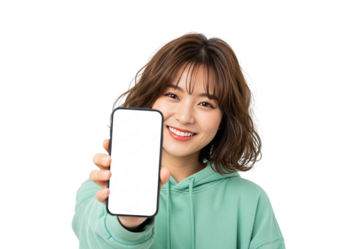 woman holding a mobile phone