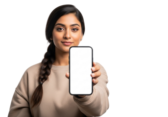 young woman holding a mobile phone