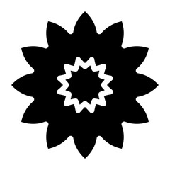 Flowers icon. Flowers isolated on transparent background. Flowers in modern simple. Cute round flower plant nature collection. Vector illustrator.