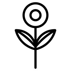 Flowers icon. Flowers isolated on transparent background. Flowers in modern simple. Cute round flower plant nature collection. Vector illustrator.