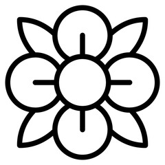 Obraz premium Flowers icon. Flowers isolated on transparent background. Flowers in modern simple. Cute round flower plant nature collection. Vector illustrator.