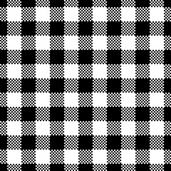 Black Gingham Tablecloth. Seamless Pattern.