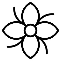 Obraz premium Flowers icon. Flowers isolated on transparent background. Flowers in modern simple. Cute round flower plant nature collection. Vector illustrator.