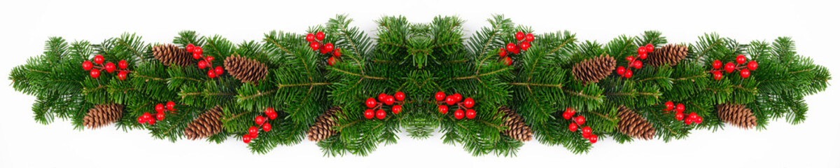 Christmas frame in a row