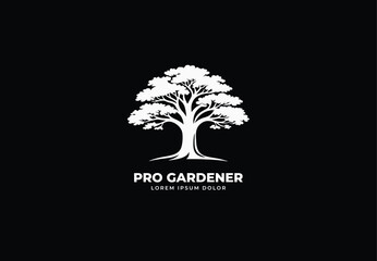 Obraz premium Tree for gardener Logo design for your company branding