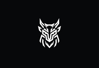 Fototapeta premium dragon head like a tattoo Logo design for your company branding